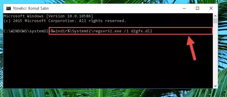 D2gfx.dll kütüphanesini sisteme tekrar kaydetme (64 Bit için)