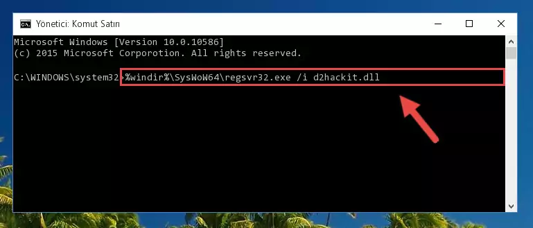 D2hackit.dll kütüphanesinin Windows Kayıt Defteri üzerindeki sorunlu kaydını temizleme