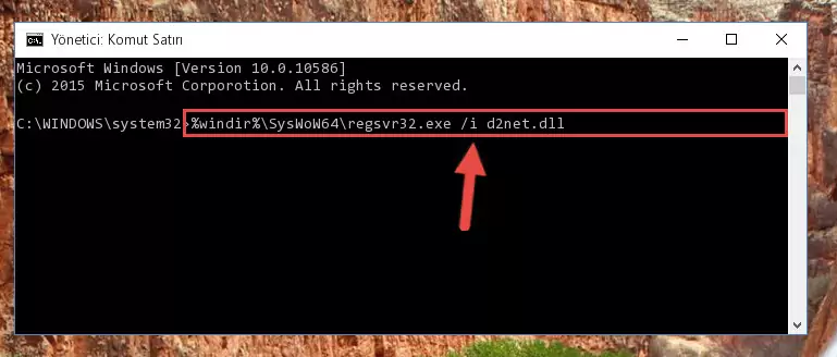 D2net.dll kütüphanesinin bozuk kaydını Windows Kayıt Defterinden kaldırma (64 Bit için)