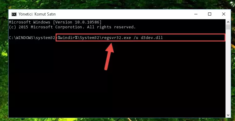 D3dev.dll kütüphanesi için Regedit (Windows Kayıt Defteri) üzerinde temiz kayıt oluşturma