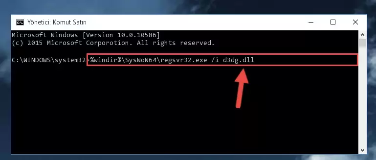 D3dg.dll dosyasının kaydını sistemden kaldırma