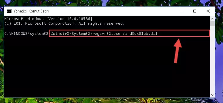 D3dx81ab.dll dosyasını sisteme tekrar kaydetme (64 Bit için)