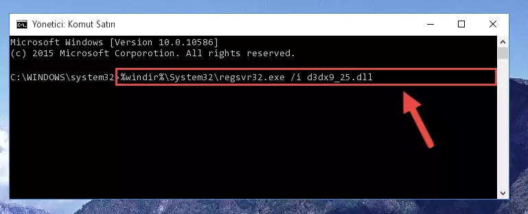 D3dx9_25.dll dosyasının Windows Kayıt Defteri üzerindeki sorunlu kaydını temizleme