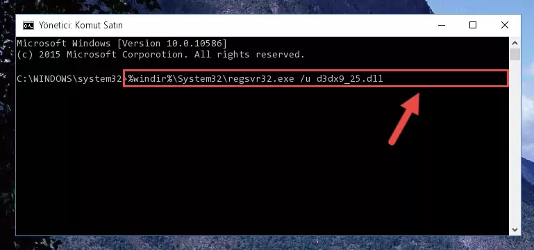 D3dx9_25.dll dosyası için Windows Kayıt Defterinde yeni kayıt oluşturma