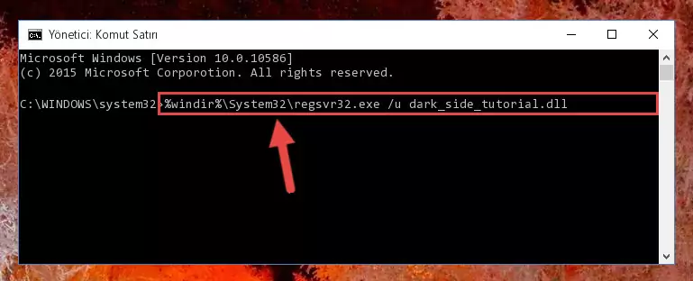 Dark_side_tutorial.dll dosyasını .zip dosyası içinden çıkarma