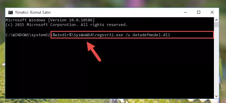 Datadefmodel.dll dosyası için temiz kayıt oluşturma (64 Bit için)