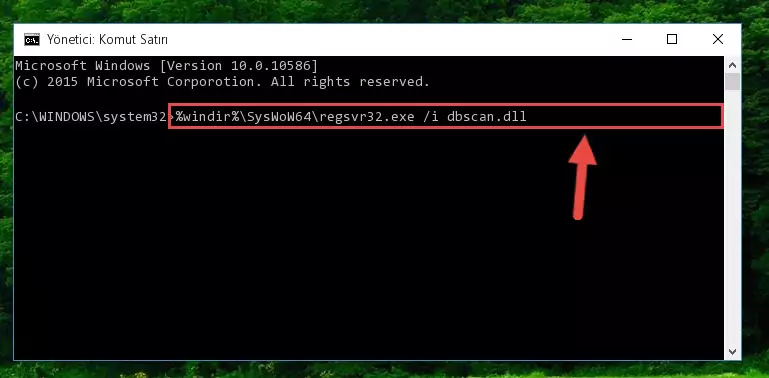 Dbscan.dll dosyasının hasarlı kaydını sistemden kaldırma (64 Bit için)