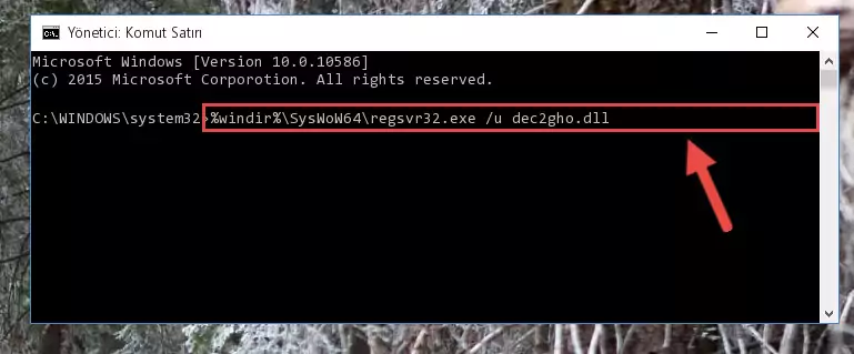 Dec2gho.dll dosyası için temiz kayıt oluşturma (64 Bit için)
