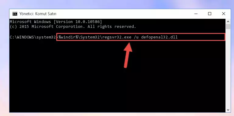 Defopenal32.dll dosyası için Windows Kayıt Defterinde yeni kayıt oluşturma