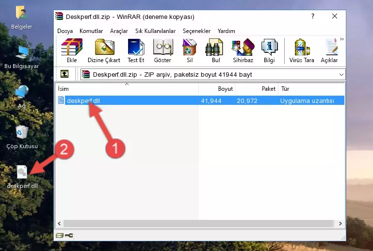 Deskperf.dll dosyasını programın kurulum dizinine kopyalama