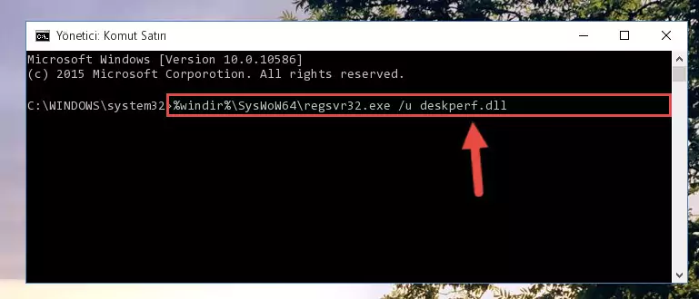 Deskperf.dll dosyası için Regedit (Windows Kayıt Defteri) üzerinde temiz kayıt oluşturma