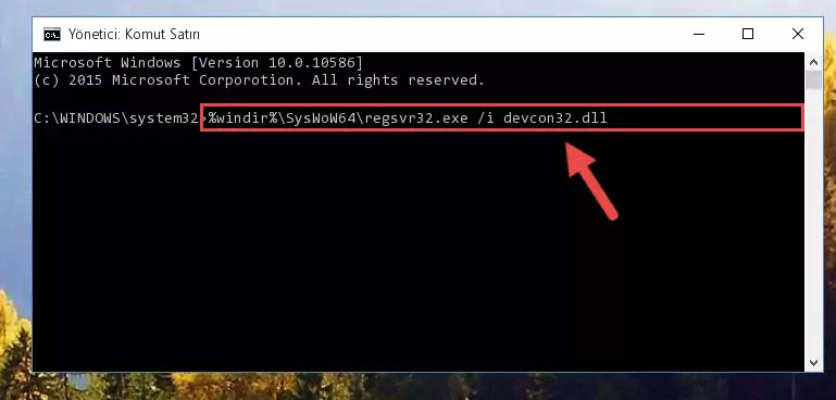Devcon32.dll kütüphanesinin bozuk kaydını Kayıt Defterinden kaldırma (64 Bit için)