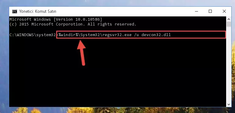 Devcon32.dll kütüphanesi için Windows Kayıt Defterinde yeni kayıt oluşturma