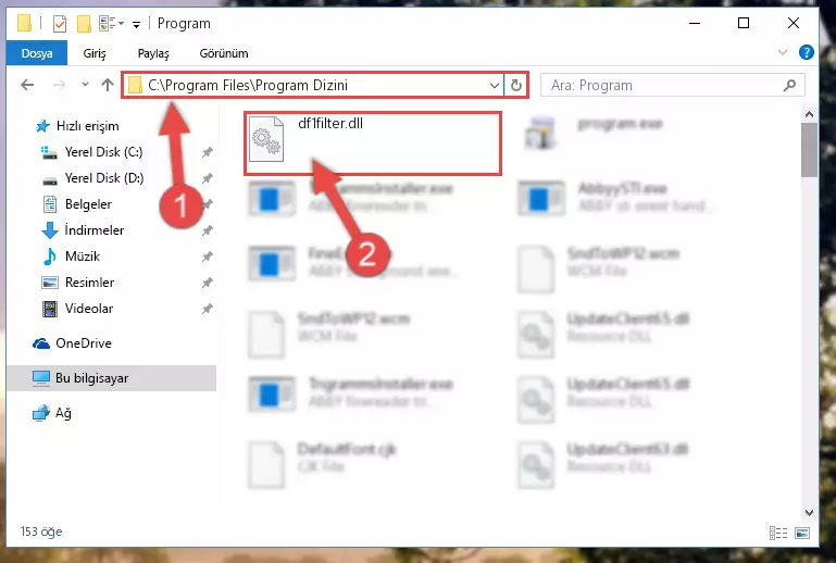 Df1filter.dll kütüphanesinin sorunlu kaydını Regedit'den kaldırma (64 Bit için)