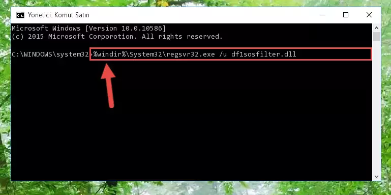 Df1sosfilter.dll dosyasını dışarı çıkarma