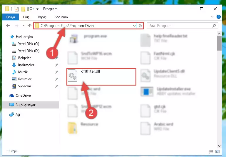 Df1tfilter.dll kütüphanesinin sorunlu kaydını Regedit'den kaldırma (64 Bit için)
