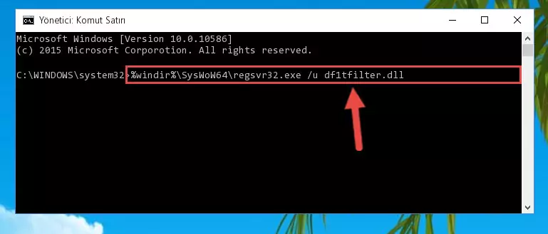 Df1tfilter.dll kütüphanesi için Windows Kayıt Defterinde yeni kayıt oluşturma