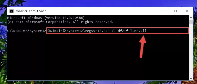 Df2tfilter.dll kütüphanesini dışarı çıkarma