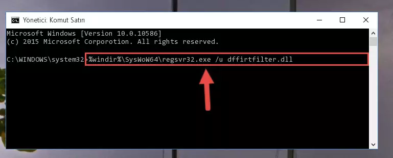 Dffirtfilter.dll kütüphanesi için yeni kayıt oluşturma