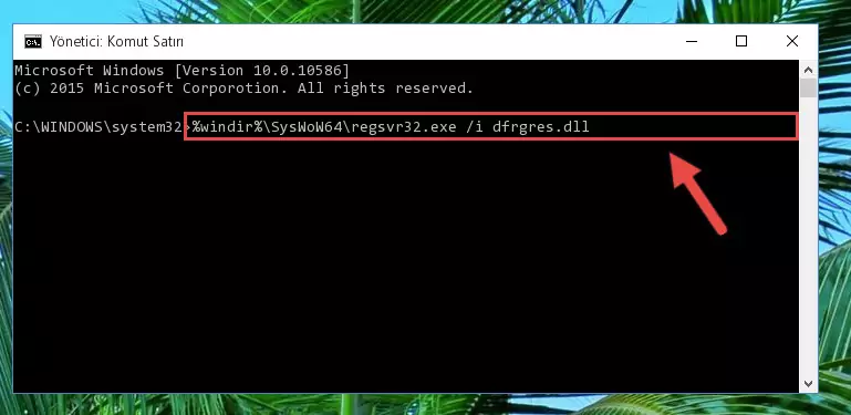 Dfrgres.dll kütüphanesinin bozuk kaydını Kayıt Defterinden kaldırma (64 Bit için)