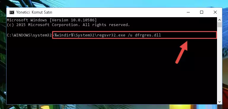 Dfrgres.dll kütüphanesi için Regedit (Windows Kayıt Defteri) üzerinde temiz kayıt oluşturma
