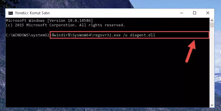 Diagent.dll kütüphanesi için Windows Kayıt Defterinde yeni kayıt oluşturma