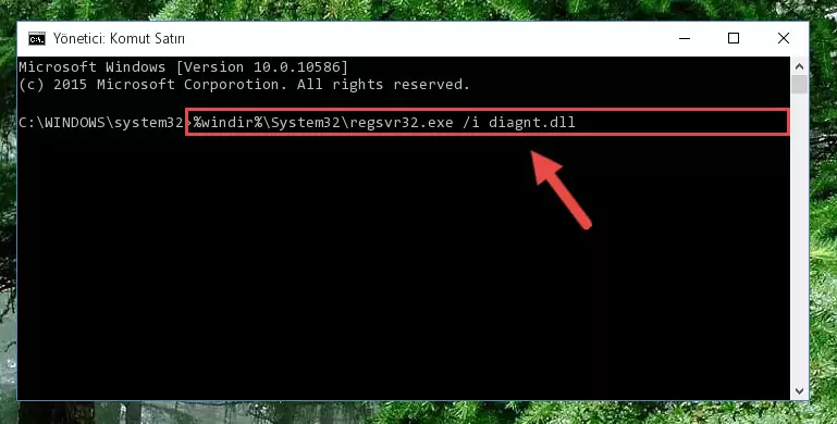 Diagnt.dll kütüphanesinin Windows Kayıt Defterindeki sorunlu kaydını silme
