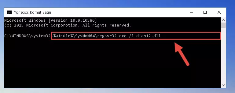 Diapi2.dll kütüphanesinin bozuk kaydını Kayıt Defterinden kaldırma (64 Bit için)
