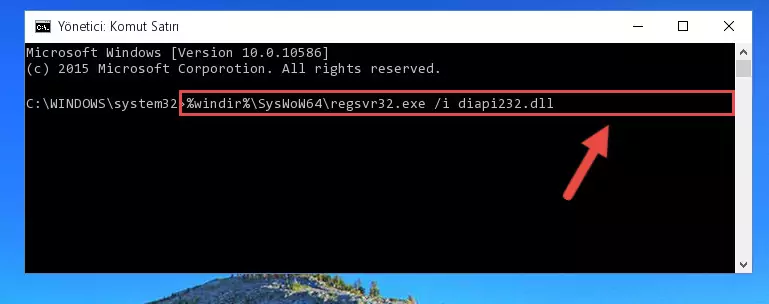 Diapi232.dll dosyasının kaydını sistemden kaldırma