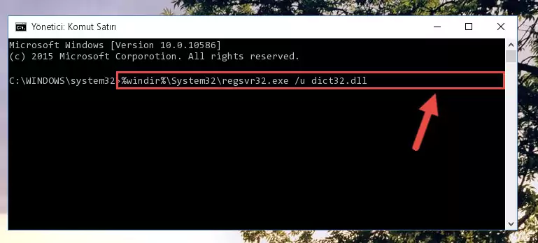 Dict32.dll dosyası için Regedit (Windows Kayıt Defteri) üzerinde temiz kayıt oluşturma