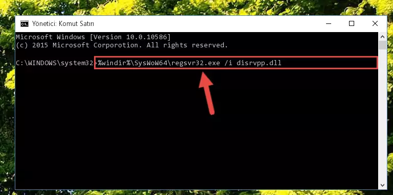Disrvpp.dll kütüphanesinin bozuk kaydını Kayıt Defterinden kaldırma (64 Bit için)