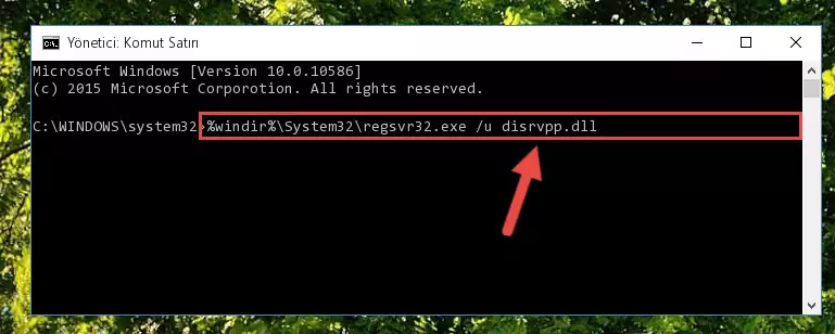 Disrvpp.dll kütüphanesi için Windows Kayıt Defterinde yeni kayıt oluşturma
