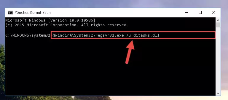 Ditasks.dll dosyası için Regedit (Windows Kayıt Defteri) üzerinde temiz kayıt oluşturma