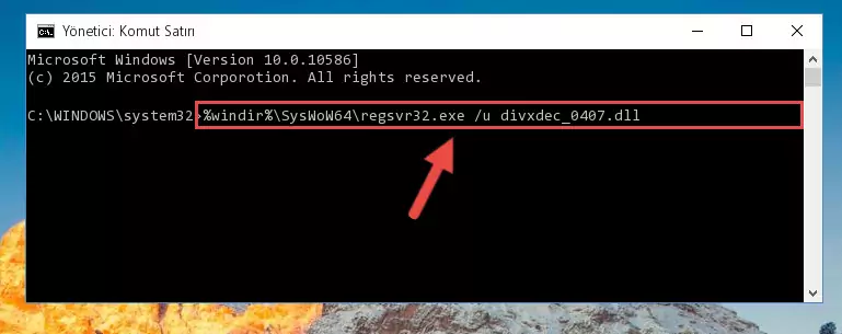 Divxdec_0407.dll kütüphanesi için Regedit (Windows Kayıt Defteri) üzerinde temiz kayıt oluşturma