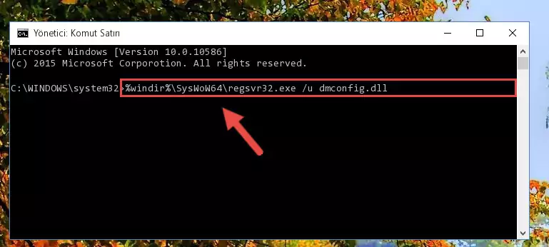 Dmconfig.dll kütüphanesini sisteme tekrar kaydetme (64 Bit için)