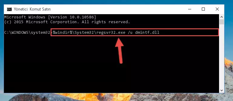 Dmintf.dll kütüphanesi için Windows Kayıt Defterinde yeni kayıt oluşturma