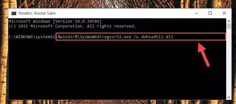 Dohsad512.dll dosyası için Regedit (Windows Kayıt Defteri) üzerinde temiz kayıt oluşturma
