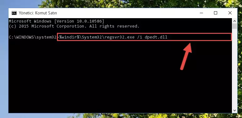 Dpedt.dll kütüphanesinin Windows Kayıt Defterindeki sorunlu kaydını silme