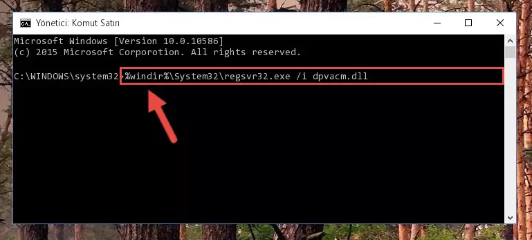 Dpvacm.dll dosyası için temiz kayıt oluşturma (64 Bit için)