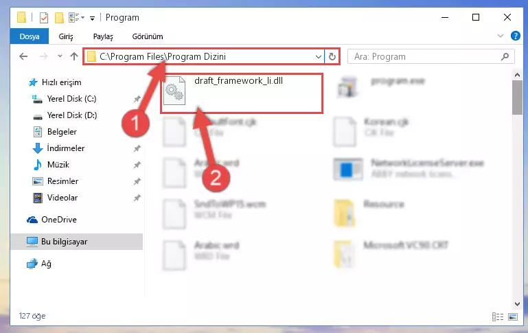 Draft_framework_li.dll kütüphanesinin sorunlu kaydını Regedit'den kaldırma (64 Bit için)