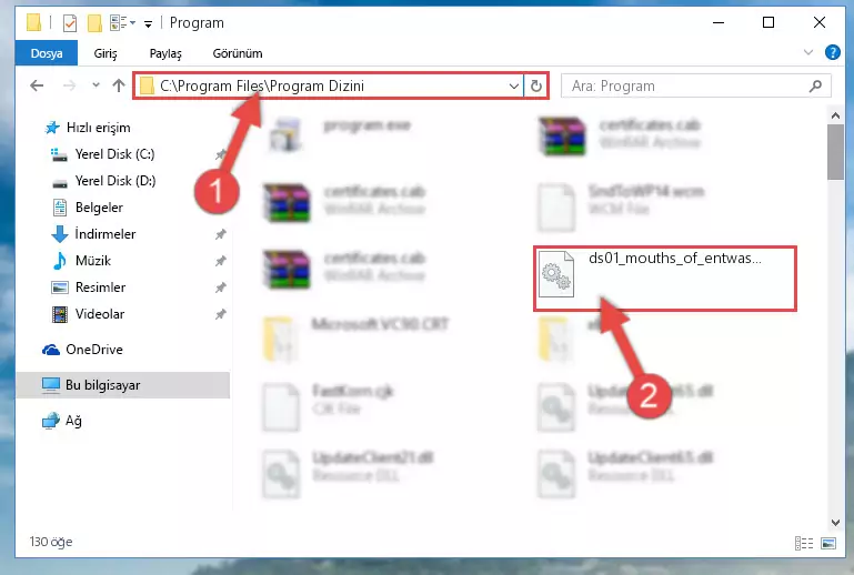 Ds01_mouths_of_entwash.dll kütüphanesinin bozuk kaydını Windows Kayıt Defterinden kaldırma (64 Bit için)
