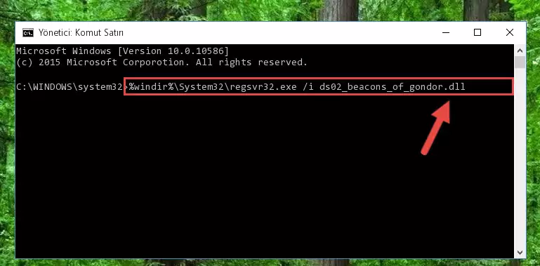 Ds02_beacons_of_gondor.dll kütüphanesinin Windows Kayıt Defteri üzerindeki sorunlu kaydını temizleme
