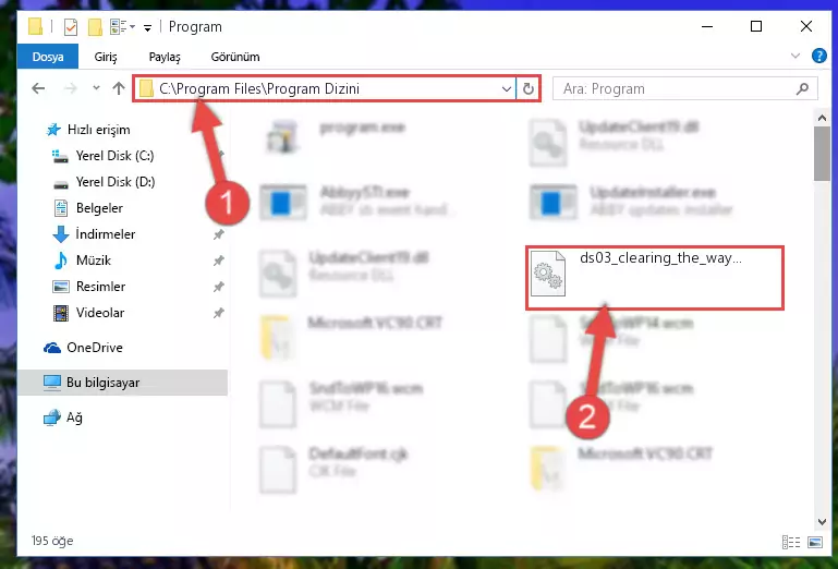 Ds03_clearing_the_way.dll kütüphanesinin bozuk kaydını Windows Kayıt Defterinden kaldırma (64 Bit için)