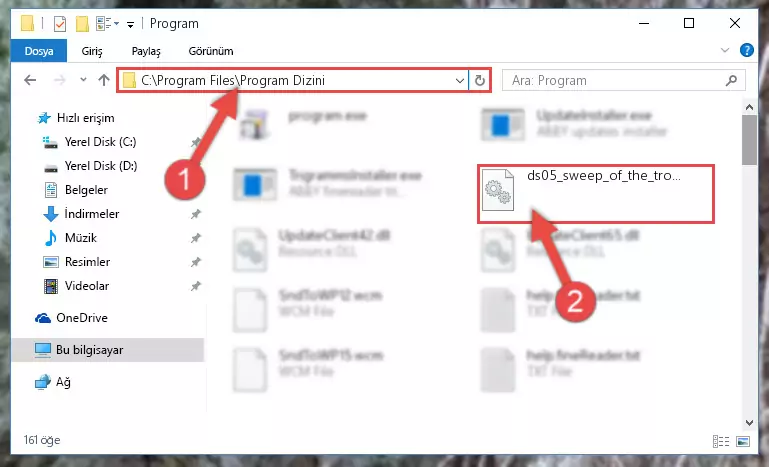 Ds05_sweep_of_the_trollshaws.dll dosyasının bozuk kaydını Kayıt Defterinden kaldırma (64 Bit için)