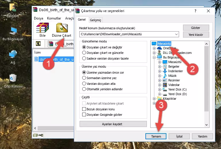 Ds06_birth_of_the_urukhai.dll dosyasını Windows/System32 dizinine kopyalama