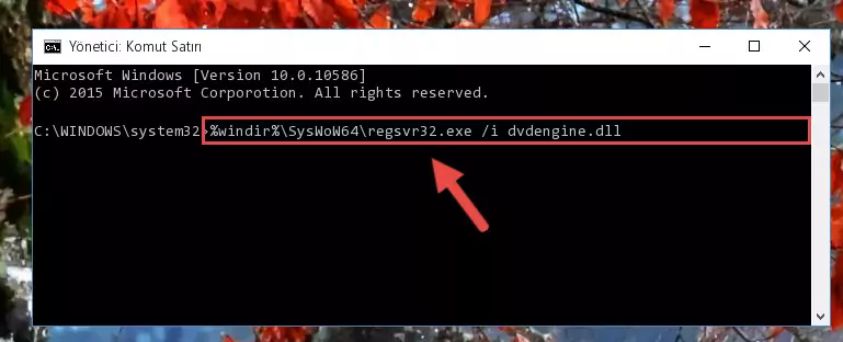 Dvdengine.dll dosyasının Windows Kayıt Defterindeki sorunlu kaydını silme