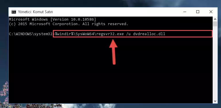 Dvdrealloc.dll dosyası için Regedit (Windows Kayıt Defteri) üzerinde temiz kayıt oluşturma