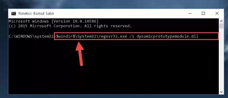 Dynamicprototypemodule.dll dosyasını sisteme tekrar kaydetme (64 Bit için)