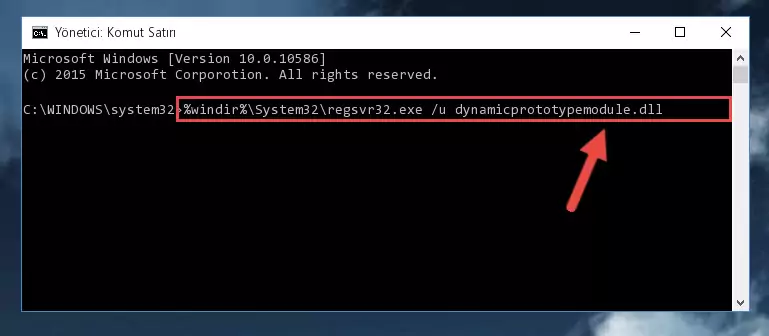 Dynamicprototypemodule.dll dosyasını dışarı çıkarma