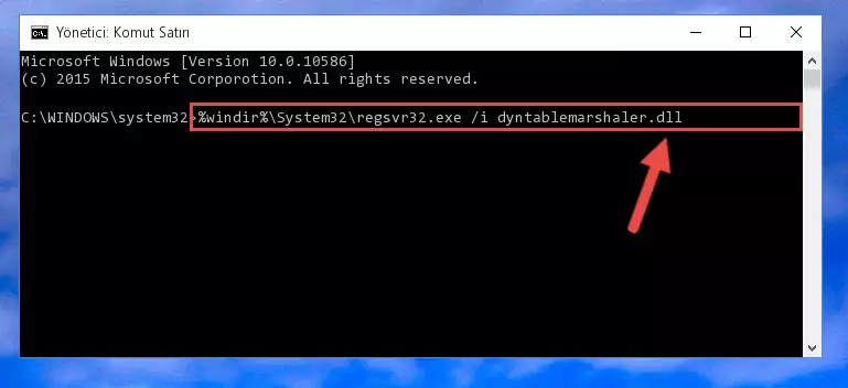 Dyntablemarshaler.dll dosyasının Windows Kayıt Defterindeki sorunlu kaydını silme